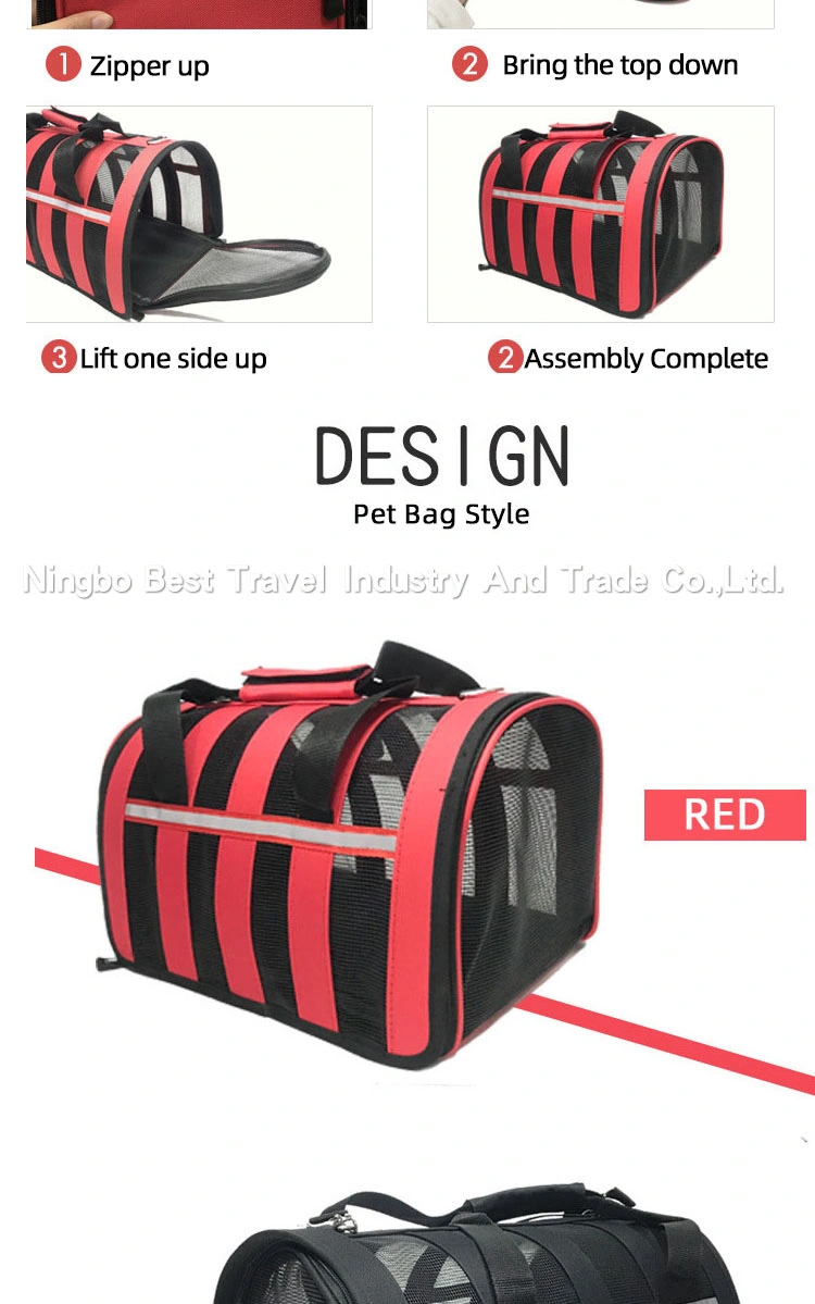 OEM Logo Pet Products Supply Fashion Dog Carrier Cat Breathable Dog Backpack Foldable Pet Supply