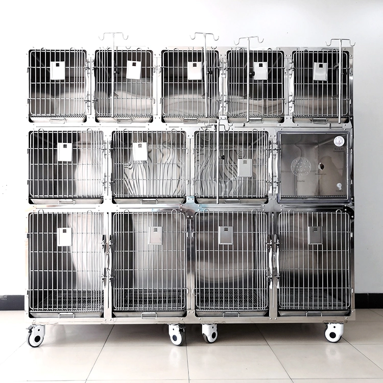 China Best Selling Cage Cat Dog Veterinary Stainless Steel Vet Cages Factory Supply