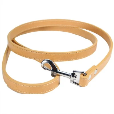 Small and Medium-Sized Dog Cat Pet Plain PU Leather Leash Pet Supplies